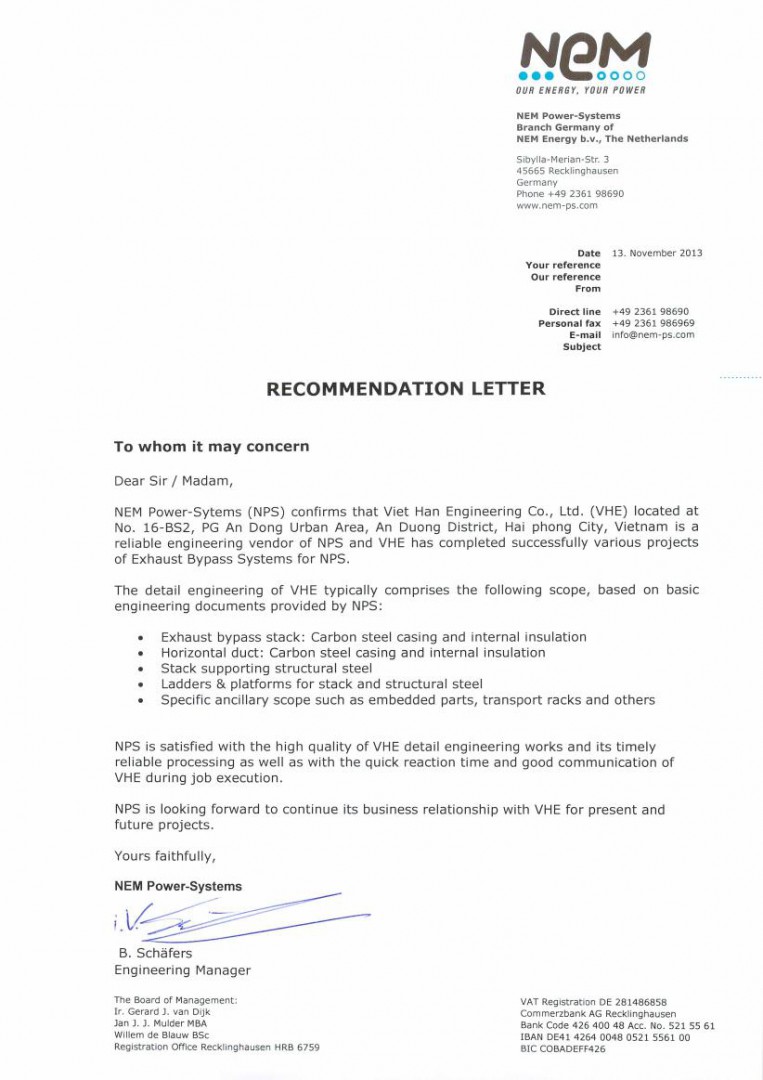 Certifcates & recommendation letters