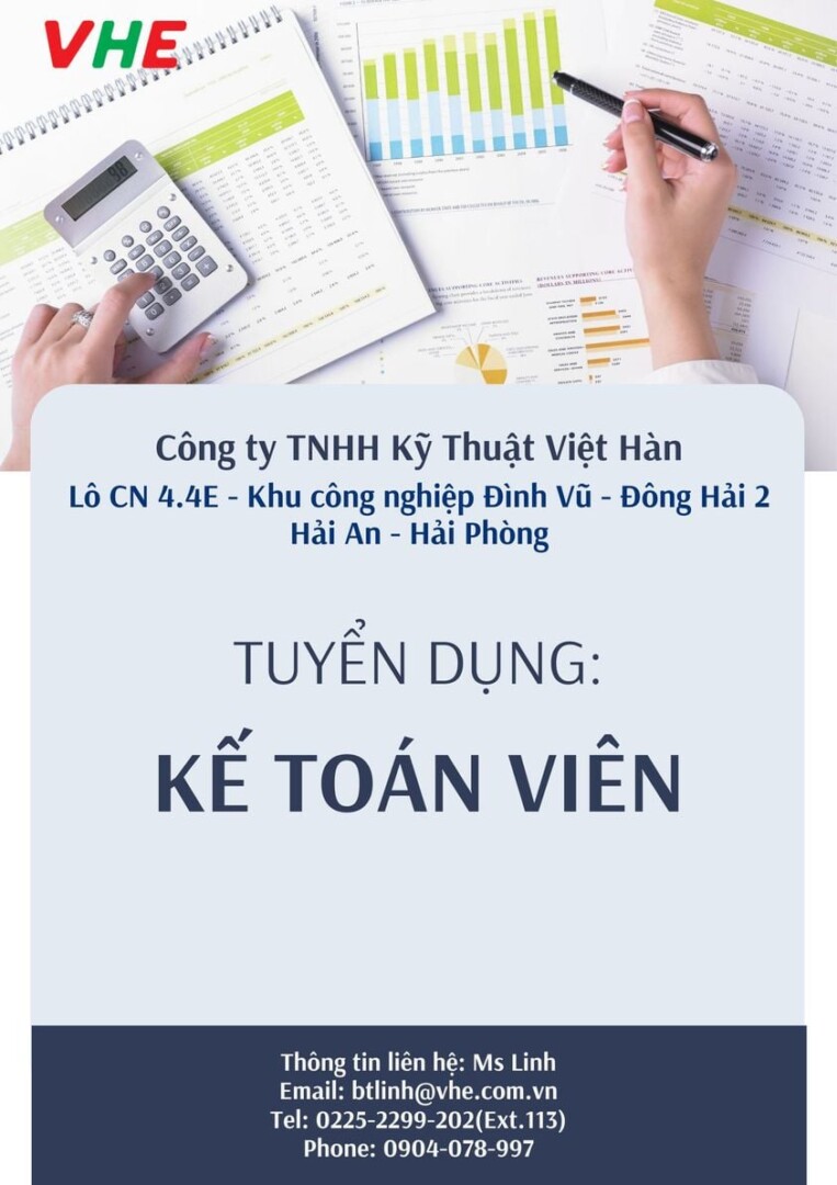 [Thông báo] Tuyển dụng kế toán tổng hợp tháng 06/2021